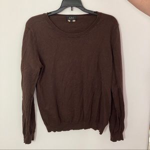 APC Brown Cotton Cashmere Crew Neck Sweater